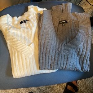 Express V-Neck Sweaters- Bundle of 2